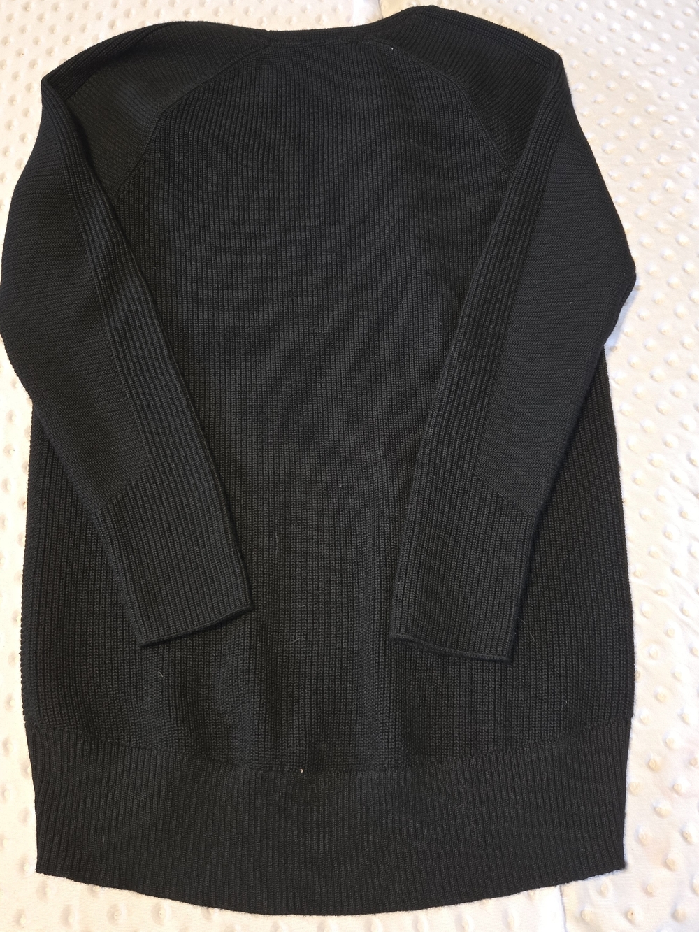 Athleta Oversized Sweater Womens XXS Black Merino Wool Blend Ribbed Knit Casual - Picture 2 of 6
